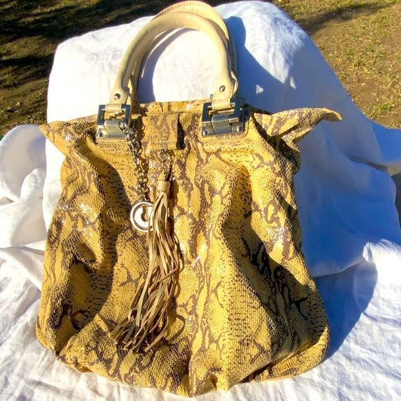 CHARLES JOURDAN SNAKE SKIN‎ LEATHER BAG - Picture 1 of 15